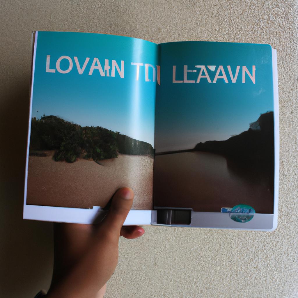 Person holding travel loan brochure